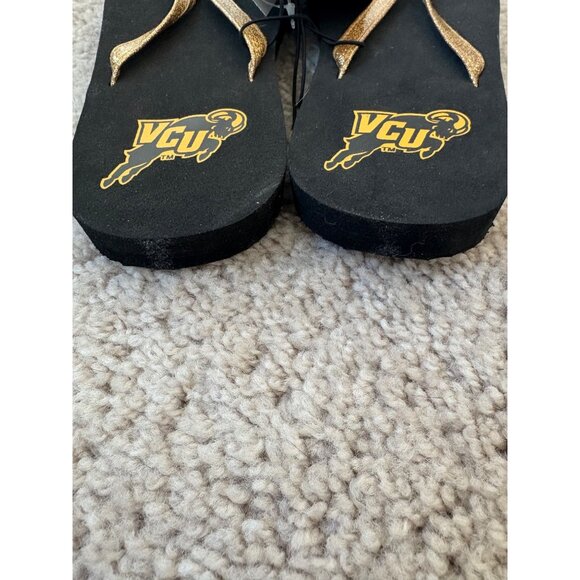 VCU NWT New‎ Women’s Glitter Flip Flops 7/8 Virginia Commonwealth University - Picture 8 of 11
